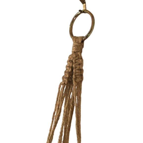 Vintage macrame plant holder hanger with beads - Picture 5 of 10